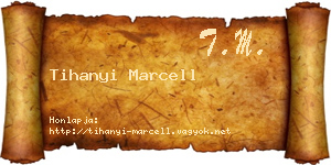 Tihanyi Marcell névjegykártya